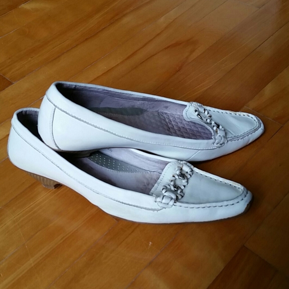 Hush Puppy Lether  white shoes size 7.5 - Picture 4 of 6